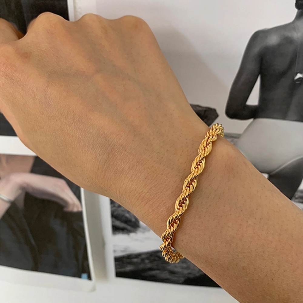 5mm Think Twisted Cable Chain Bracelet